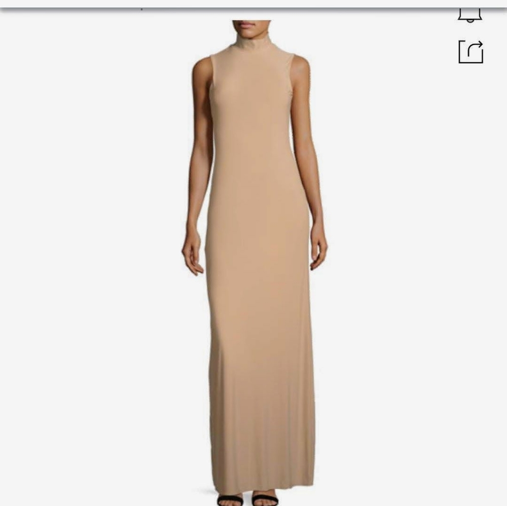 Lurelly "Issy" evening column gown. Mock turtleneck. Sleeveless. Keyhole back - Picture 6 of 6